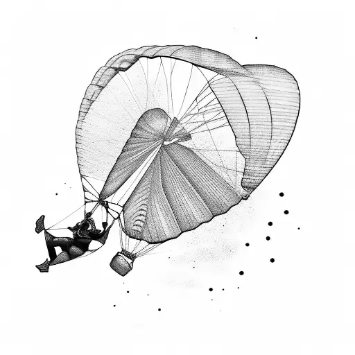 paragliding tattoo design idea