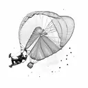 paragliding tattoo design idea
