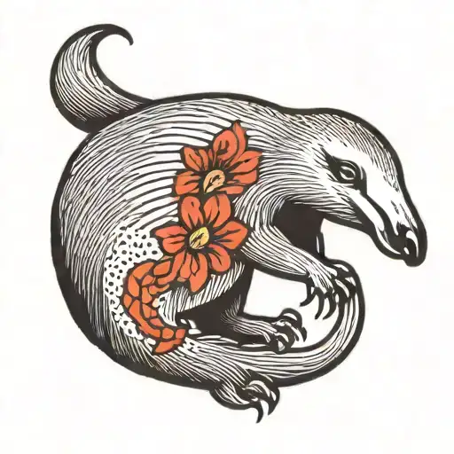anteater  tattoo design idea