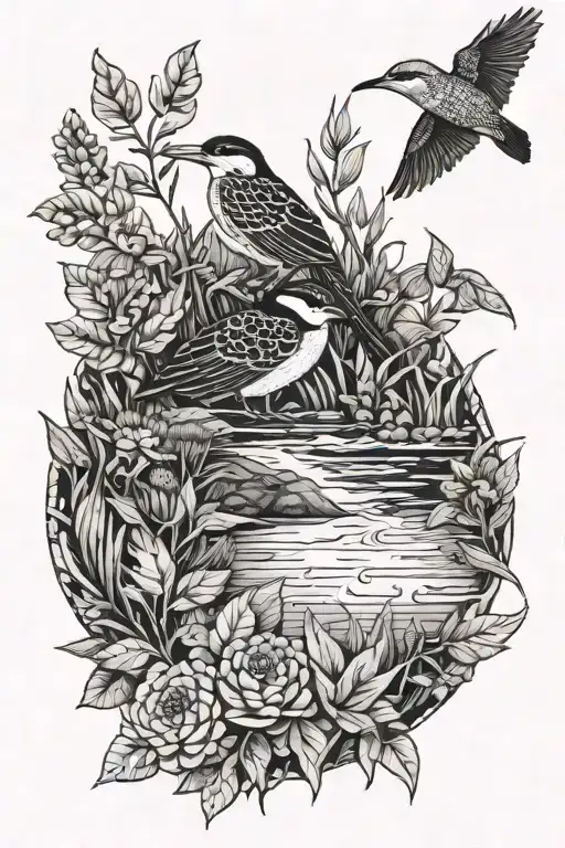 Everglades nature inspired tattoo tattoo design idea