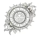 the world is yours on the collarbone with a sun in the middle  tattoo design idea