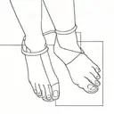 Feet on a accelerator pedal tattoo design idea