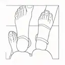 Feet on a accelerator pedal tattoo design idea