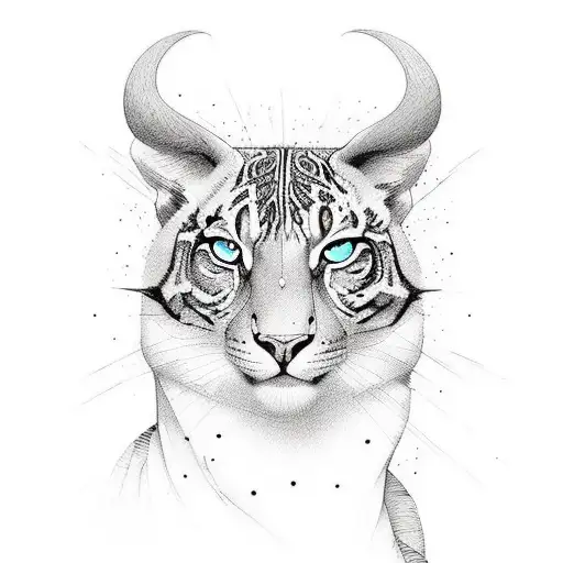 Uma árvore florescendo com animais coloridos em estilo new-school representando a vida tattoo design idea