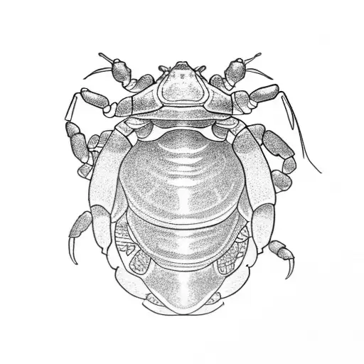hermit crab black and white tattoo design idea