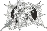 Claymore anime japan tattoo design idea
