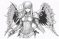 Claymore anime japan tattoo design idea