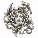 name of Kayla tattoo design idea