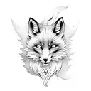 fox anime warrior  tattoo design idea