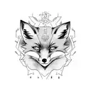 fox anime warrior  tattoo design idea