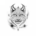 lynx tattoo design idea