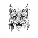 lynx tattoo design idea