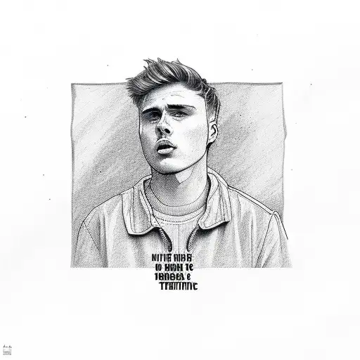 Sam Fender lyrics forming a musical staff tattoo design idea