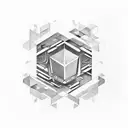 Intricate geometric design incorporating tools of the carpenter trade tattoo design idea