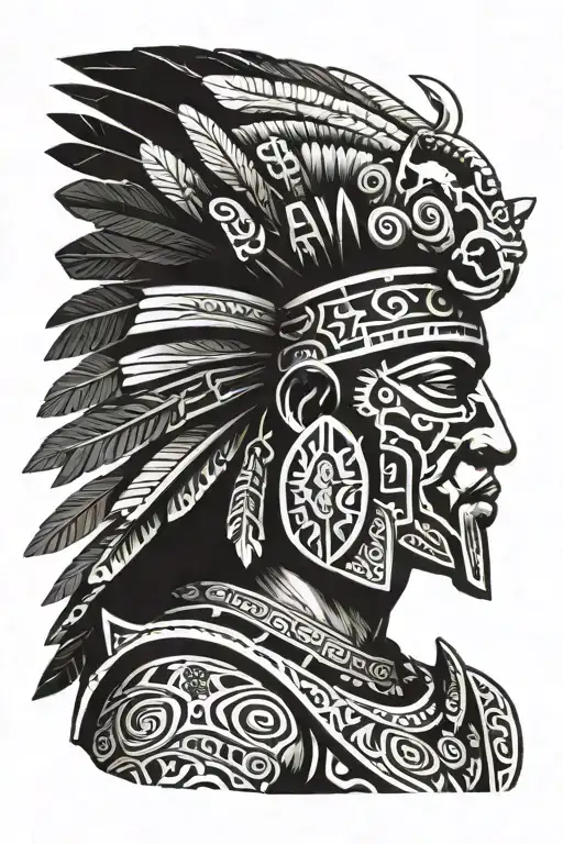 aztec warrior tattoo design idea