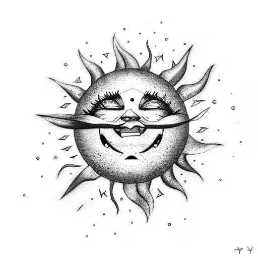 sun key electricity  tattoo design idea