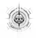 key, sunshine, electric  tattoo design idea