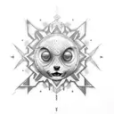 key, sunshine, electric  tattoo design idea