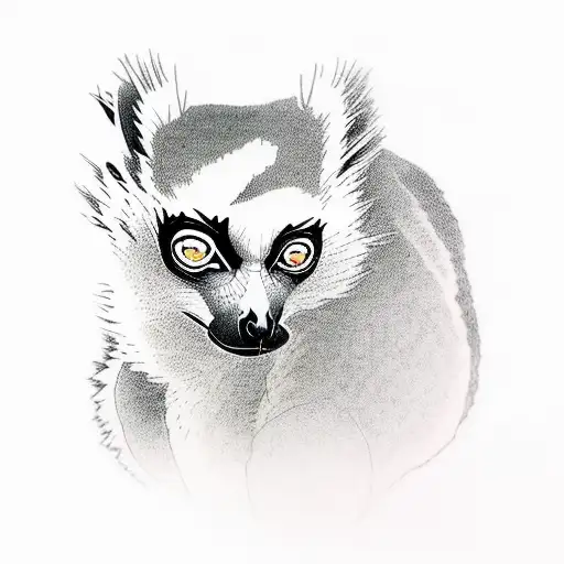 Lemur tattoo design idea
