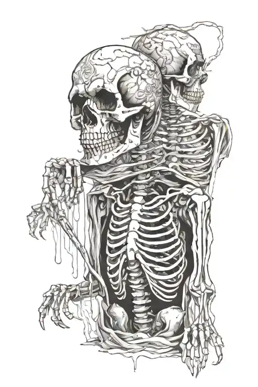 Skeleton suicideboys g59 $uicideboy$ song incorporated tattoo design idea