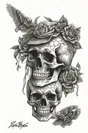 Skeleton suicideboys g59 $uicideboy$ song incorporated tattoo design idea