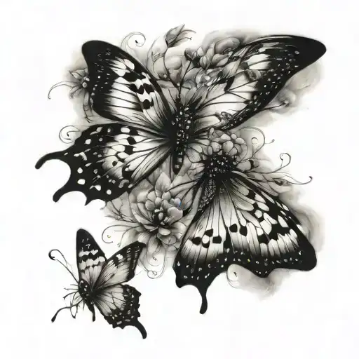 butterfly constellations Scorpio aries sign tattoo design idea