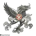 Full back tattoo of flag of republic of georgia on person  tattoo design idea