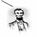 Abraham Lincoln smoking a cigarette  tattoo design idea