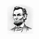Abraham Lincoln smoking a cigarette  tattoo design idea