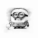 Minions floating with balloons  tattoo design idea