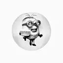 Minions floating with balloons  tattoo design idea
