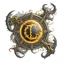 sol invictus semicolon tattoo design idea