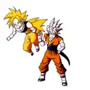 A Dragon ball z and Naruto crossover tattoo design idea