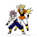 A Dragon ball z and Naruto crossover tattoo design idea