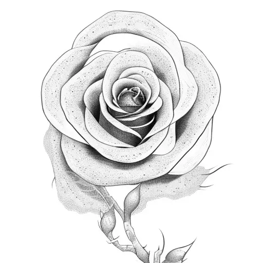 vines going around a rose tattoo design idea