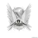 Falcon black and white tattoo design idea