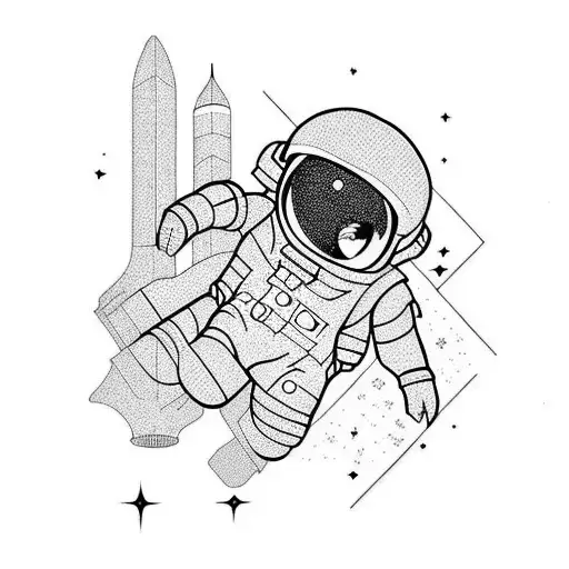 Astronaut tattoo Vectors & Illustrations for Free Download | Freepik