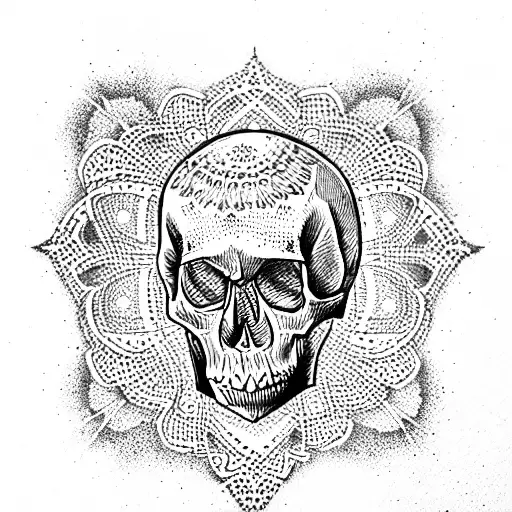 Skull tattoo design idea