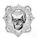 Skull tattoo design idea