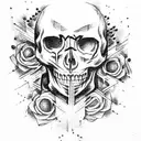 Skull tattoo design idea
