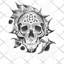Skull tattoo design idea