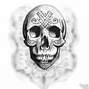 Skull tattoo design idea