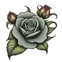 one horizontal rose tattoo design idea