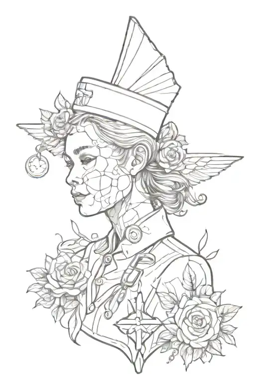 nurse symbolizing healing tattoo design idea