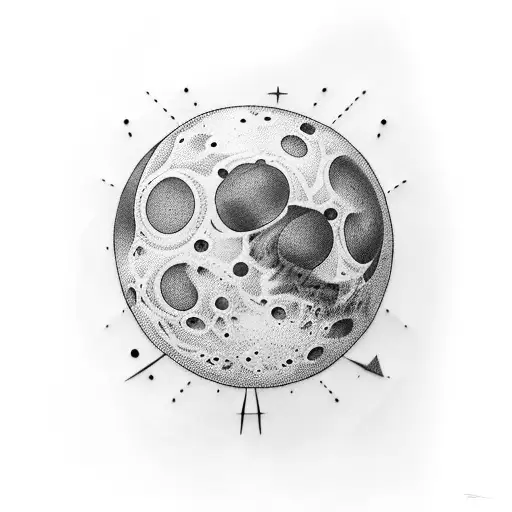 fases lunares tattoo design idea