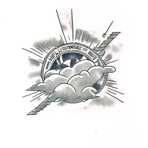 it's always sunny above the clouds tattoo design idea