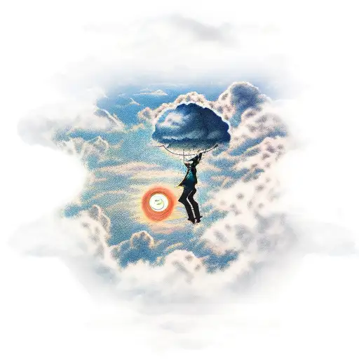 it's always sunny above the clouds tattoo design idea