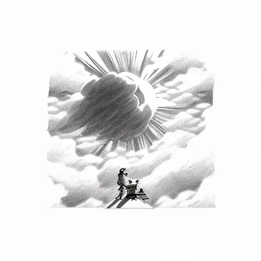 it's always sunny above the clouds tattoo design idea