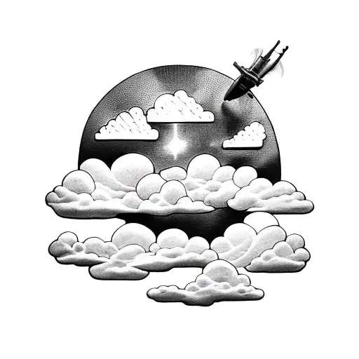 it's always sunny above the clouds tattoo design idea