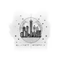 atlanta skyline tattoo design idea